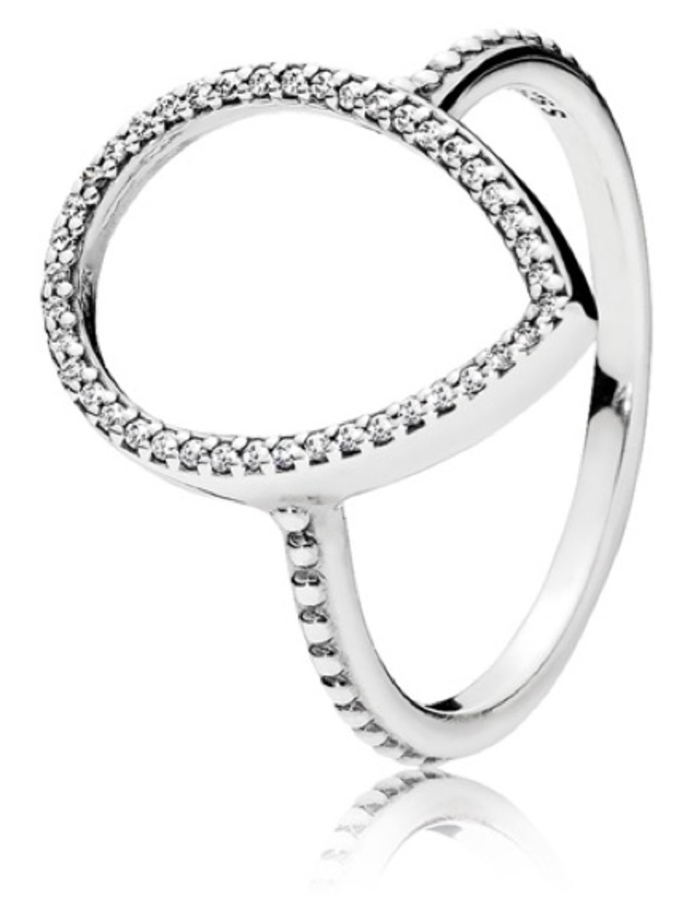 Genuine PANDORA Teardrop Silhouette Ring; 196253CZ